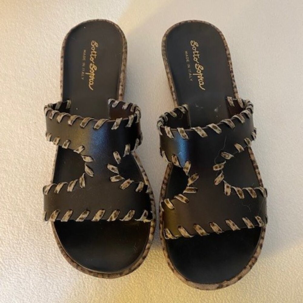 Wedge Sandals Leopard 7.5